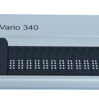 Bild der linken Seite bis zum 17.Modul der Braillezeile Vario 340